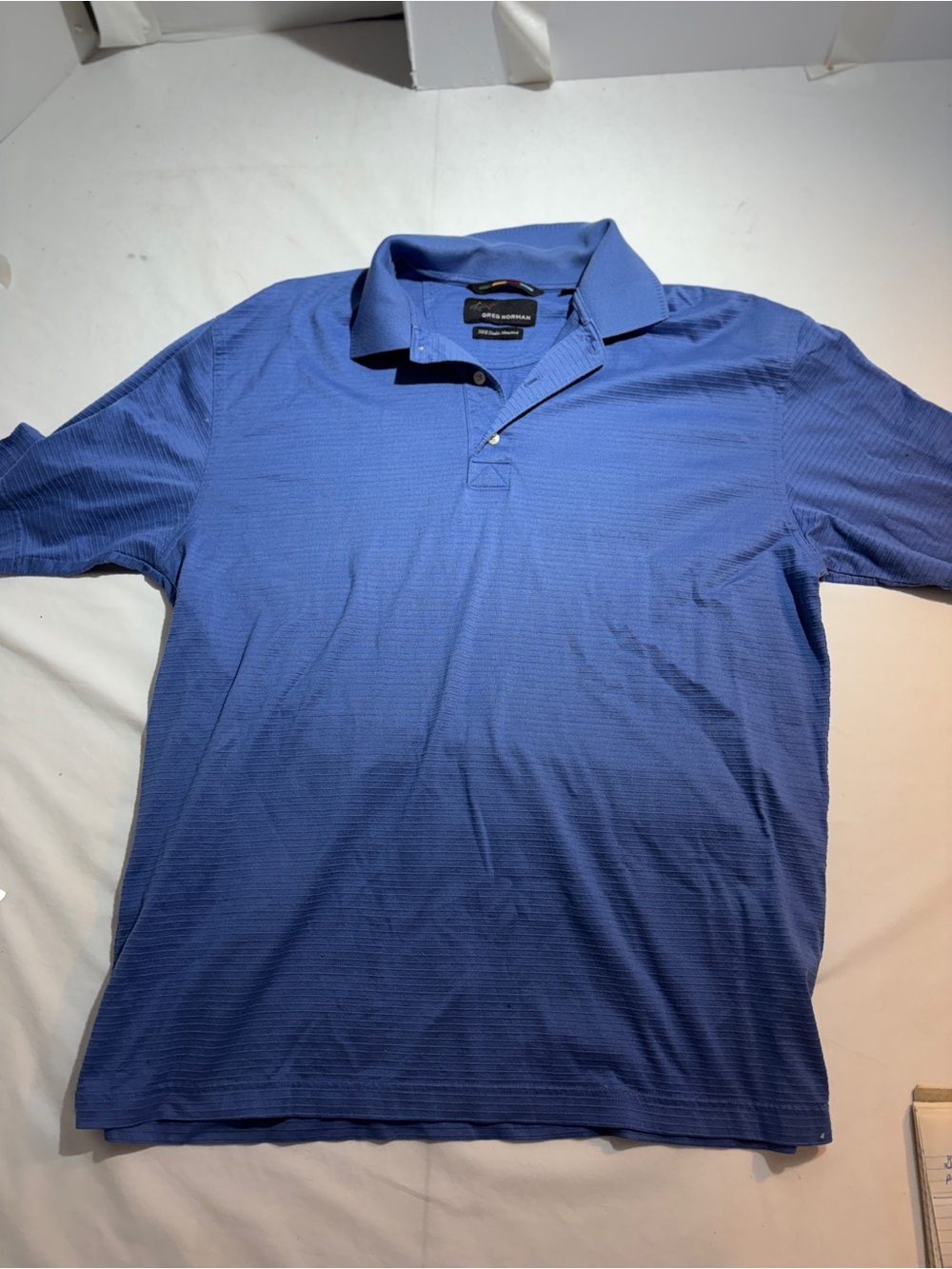 Greg Norman Blue Men's Golf Short-Sleeve Polo Shirt Sz M